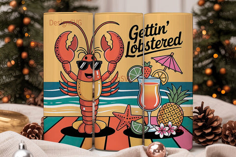 Gettin' Lobstered 20oz Tumbler Design Sublimation DesignSVG 