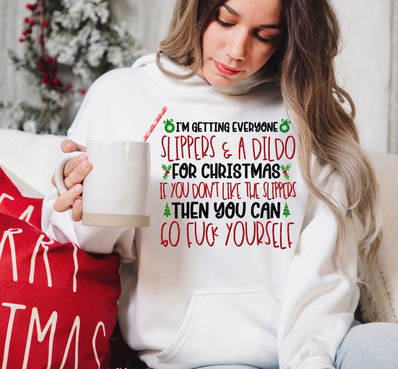 Getting Everyone Slippers Dildo Christmas | Adult Holiday Humor PNG | NSFW Christmas Design Sublimation Crafting After Dark 