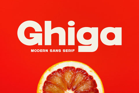 Ghiga - Modern Sans Serif Font studioalmeera 