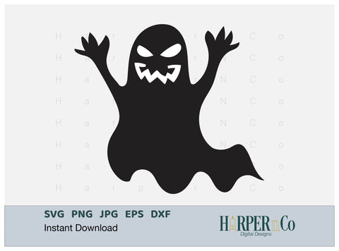 Ghost 2 SVG PNG Cut EPS File SVG HarperNCo 
