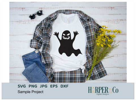 Ghost 2 SVG PNG Cut EPS File SVG HarperNCo 