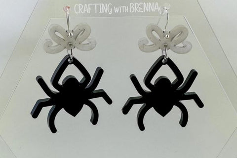 Ghost and Spider Earrings Bundle Laser SVG File SVG Crafting With Brenna 