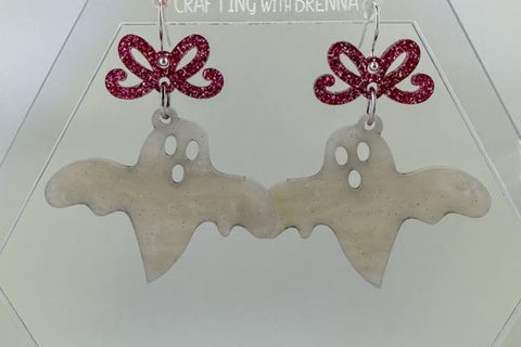 Ghost and Spider Earrings Bundle Laser SVG File SVG Crafting With Brenna 