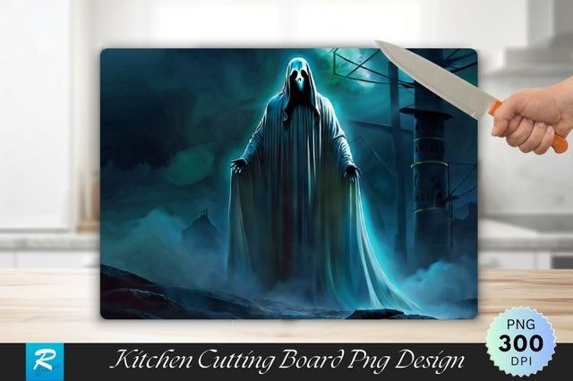 Ghost Background Wallpaper Cutting Board Sublimation Regulrcrative 