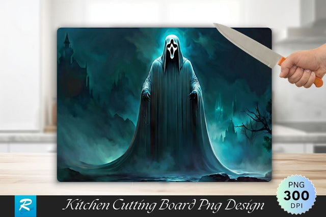 Ghost Background Wallpaper Cutting Board Sublimation Regulrcrative 