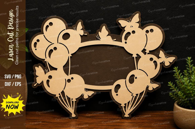 Ghost Balloon Frame laser cut svg File SVG Regulrcrative 