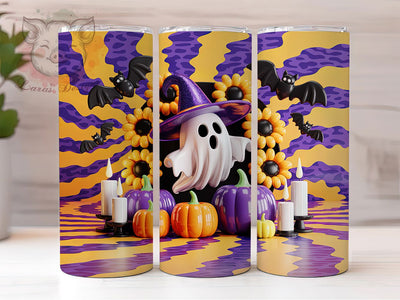 Ghost Candy Corn Halloween Tumbler Wrap, Ghost Sublimation Design, Candy Corn Tumbler, Fall October Vibes, Ready To Press PNG, 20oz Tumbler Sublimation, Spooky Season Wrap Sublimation Lara' s Designs 