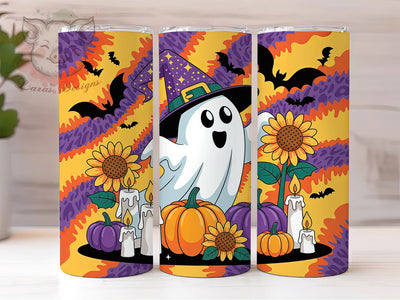 Ghost Candy Corn Halloween Tumbler Wrap, Ghost Sublimation Design, Candy Corn Tumbler, Fall October Vibes, Ready To Press PNG, 20oz Tumbler Sublimation, Spooky Season Wrap Sublimation Lara' s Designs 