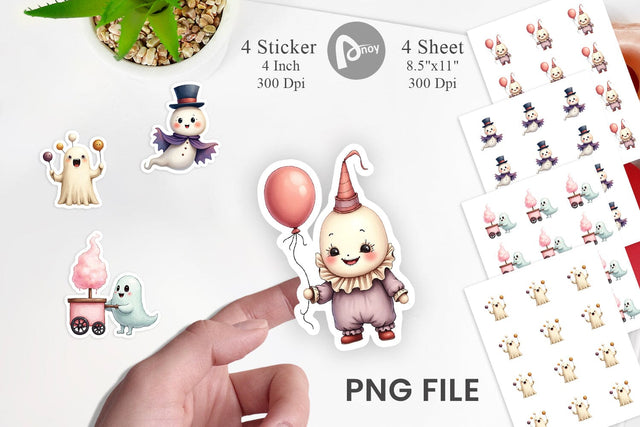 Ghost Carnival Toys Sticker Sublimation artnoy 