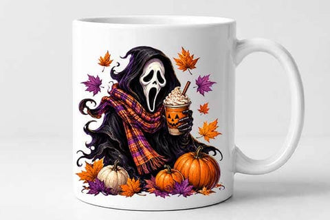 Ghost Coffee PNG | Cozy Halloween Digital Download SVG BillahCrafts 