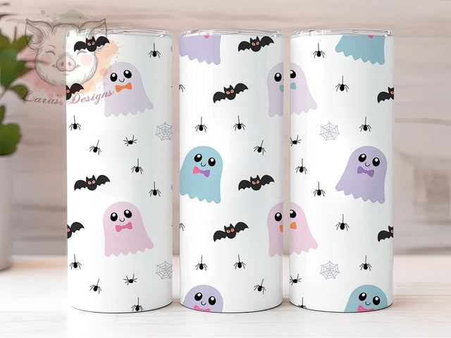 Ghost Coquette Pastel Goth Halloween Tumbler, Halloween Ghost Wrap, Cute Spooky Design, 20Oz Tumbler Sublimation, Girly Halloween Cup, Pastel Goth Drinkware, Vintage Spooky Mug Sublimation Lara' s Designs 