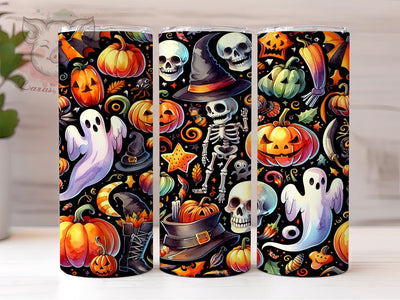 Ghost Cute Season 20oz Tumbler Png, Straight & Tapered Tumbler Png, Cute Halloween Tumbler Png, Digital Download PNG Sublimation Lara' s Designs 