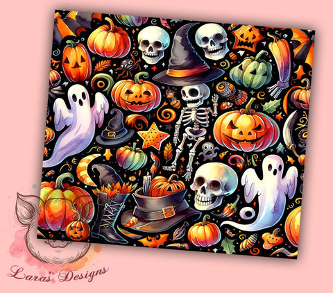 Ghost Cute Season 20oz Tumbler Png, Straight & Tapered Tumbler Png, Cute Halloween Tumbler Png, Digital Download PNG Sublimation Lara' s Designs 