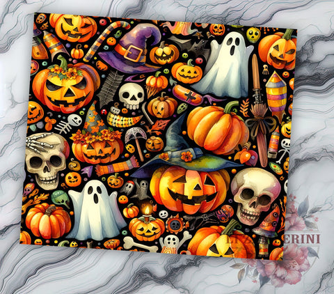 Ghost Cute Season 20oz Tumbler Wrap PNG, Spooky Season Tumbler Png, Straight & Tapered Tumbler Wrap, Instant Digital Download Sublimation Li Zamperini 