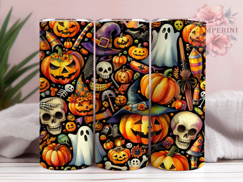 Ghost Cute Season 20oz Tumbler Wrap PNG, Spooky Season Tumbler Png, Straight & Tapered Tumbler Wrap, Instant Digital Download Sublimation Li Zamperini 