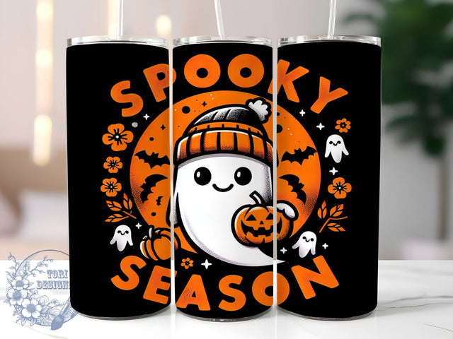Ghost Design, Halloween Decor, Spooky Season, Tumbler PNG, Sublimation Art, Fall Gift, Cute Ghost, Digital Download Sublimation ToriDesigns 