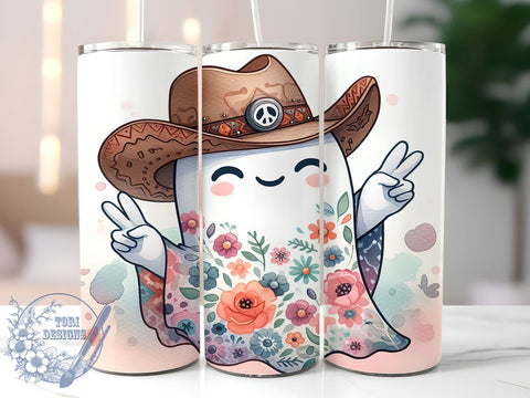 Ghost Design, Halloween Tumbler, 20oz Tumbler, Sublimation Design, Spooky Decor, Halloween Gift, Cute Ghost, Fall Drinkware Sublimation ToriDesigns 