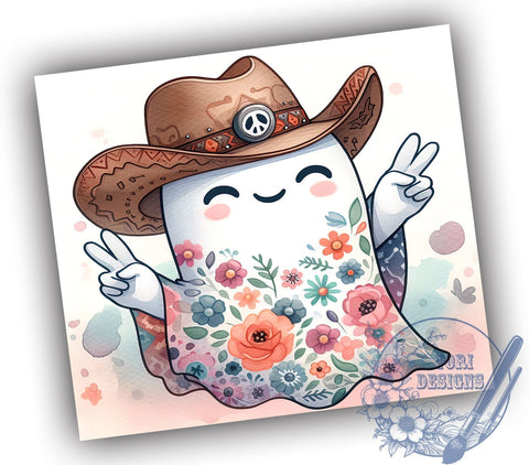 Ghost Design, Halloween Tumbler, 20oz Tumbler, Sublimation Design, Spooky Decor, Halloween Gift, Cute Ghost, Fall Drinkware Sublimation ToriDesigns 