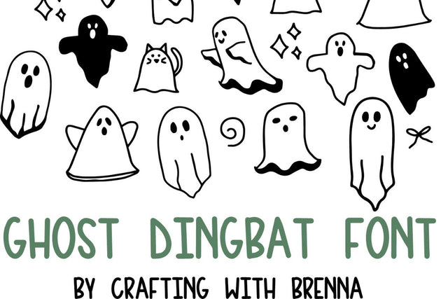 Ghost Dingbat Font Font Crafting With Brenna 