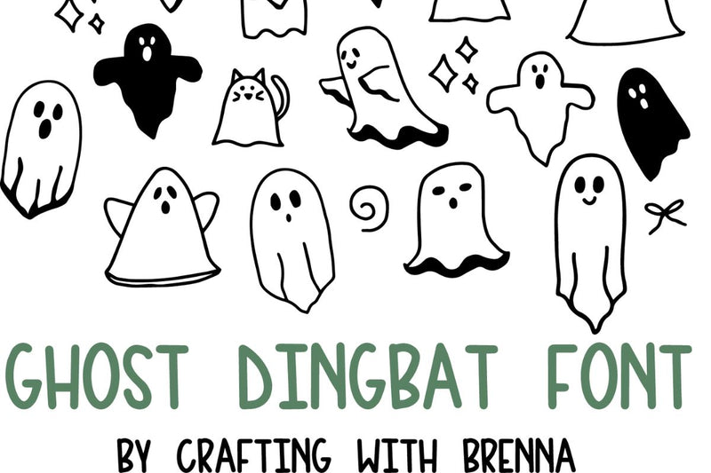 Ghost Dingbat Font Font Crafting With Brenna 