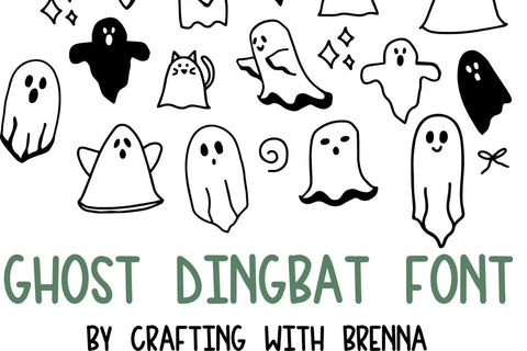 Ghost Dingbat Font Font Crafting With Brenna 