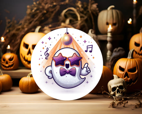 Ghost Disco Party Sublimation PNG, Halloween Ghost Clipart, Cute Ghost PNG Sublimation Luvleigh Digitals 