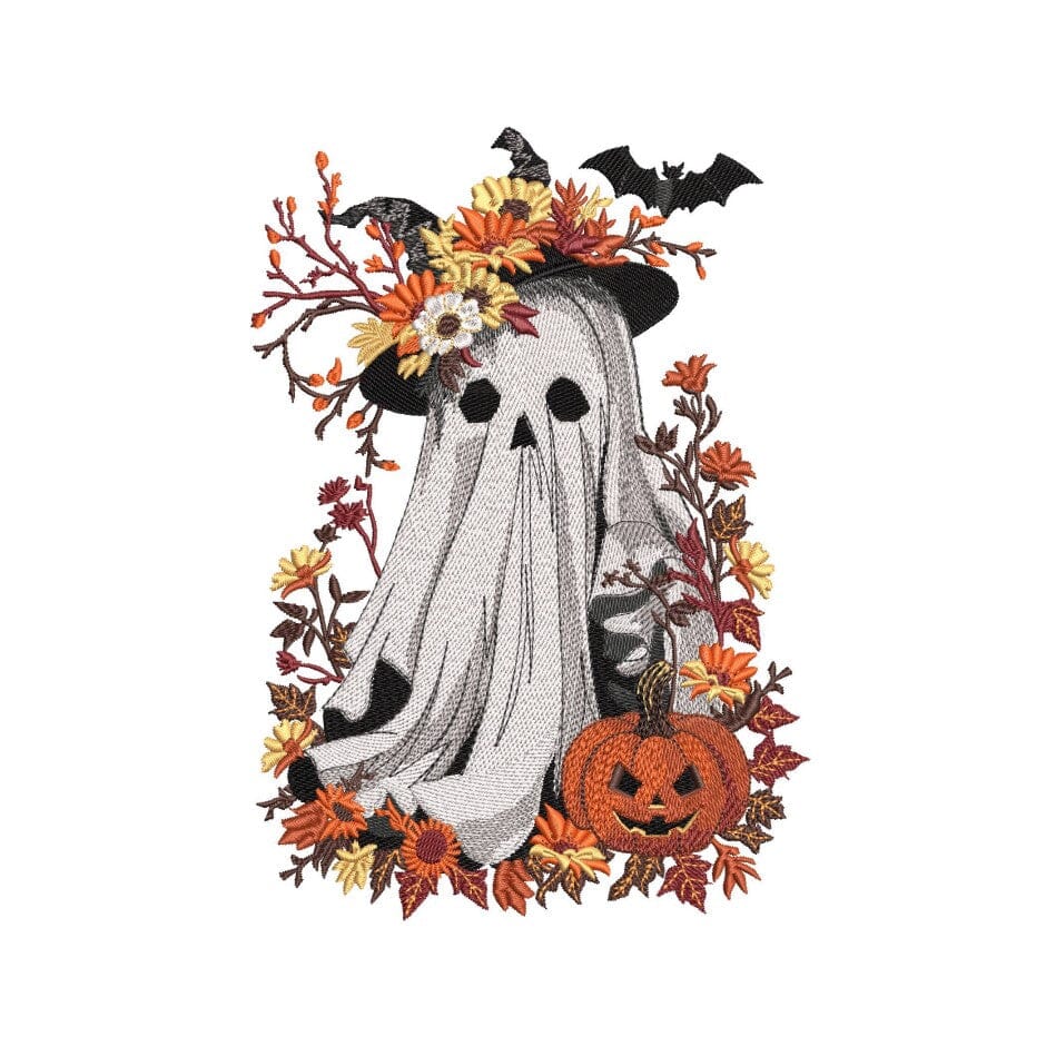 Ghost Embroidery Design, Halloween Embroidery Design, 3 sizes, Instant ...