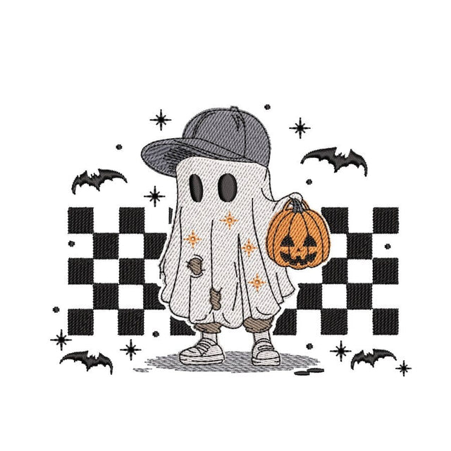 Ghost Embroidery Design, Halloween Pumpkin Embroidery Design, 3 sizes, Instant Download Embroidery/Applique DESIGNS Nino Nadaraia 