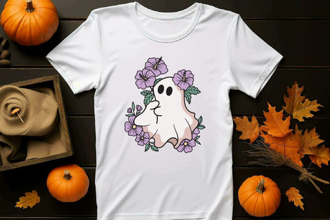 Ghost flowers, ghost cute halloween SVG dadan_pm 