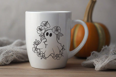 Ghost flowers, ghost cute halloween SVG dadan_pm 