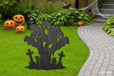 Ghost Garden Stake Laser Cut SVG SvgOcean 