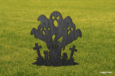 Ghost Garden Stake Laser Cut SVG SvgOcean 