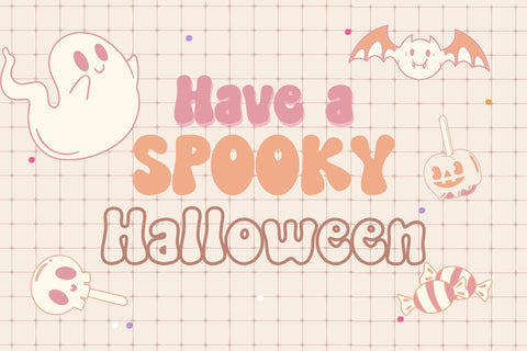 Ghost Groovy - Cute Retro Halloween Font Font Masyafi Studio 