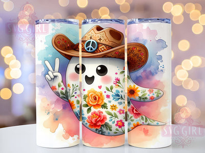Ghost Halloween, 20oz Tumbler, PNG Sublimation, Spooky Decor, Halloween Gift, Trick or Treat, Fall Drinkware, Tumbler Wrap Sublimation SvggirlplusArt 
