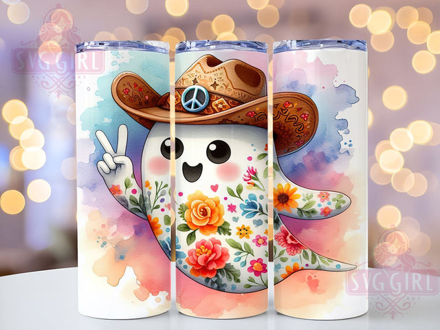 Ghost Halloween, 20oz Tumbler, PNG Sublimation, Spooky Decor, Halloween Gift, Trick or Treat, Fall Drinkware, Tumbler Wrap Sublimation SvggirlplusArt 