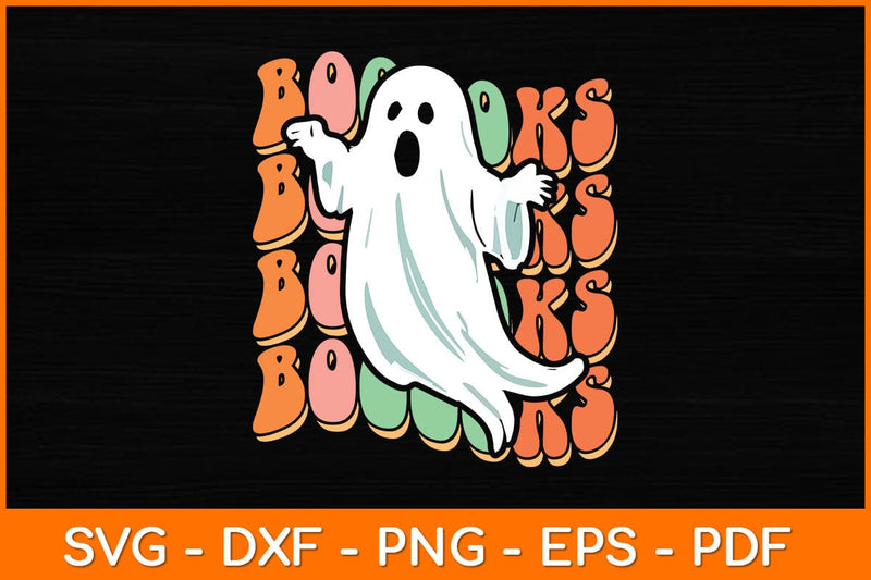 Ghost Halloween Books Svg File SVG artprintfile 
