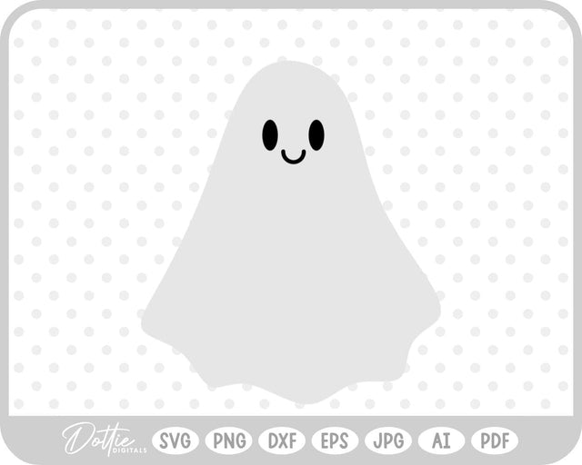 Ghost Halloween SVG DottieDigitals 
