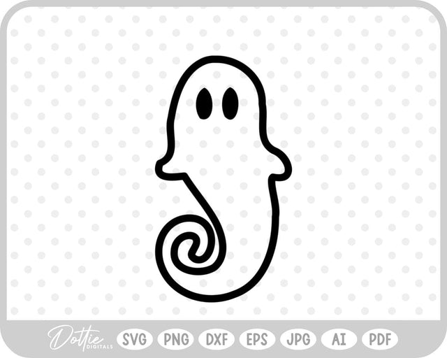 Ghost Halloween SVG DottieDigitals 