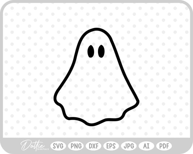 Ghost Halloween SVG DottieDigitals 