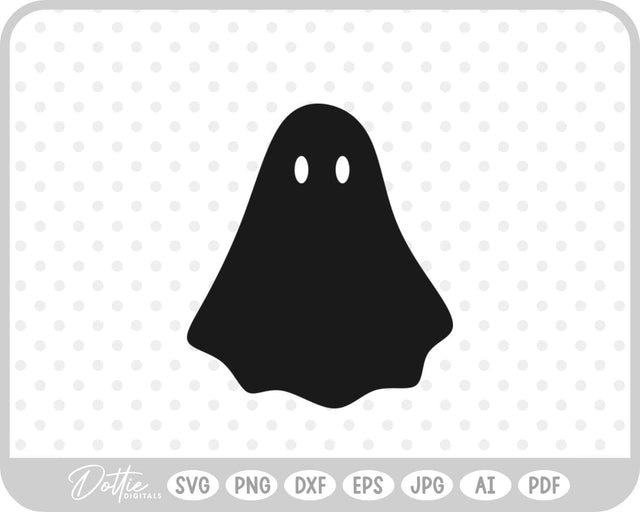 Ghost Halloween SVG DottieDigitals 