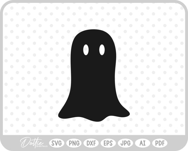 Ghost Halloween SVG DottieDigitals 