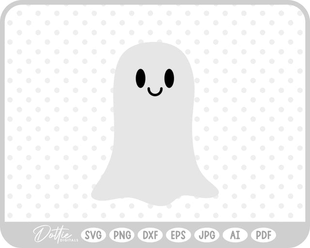Ghost Halloween SVG DottieDigitals 