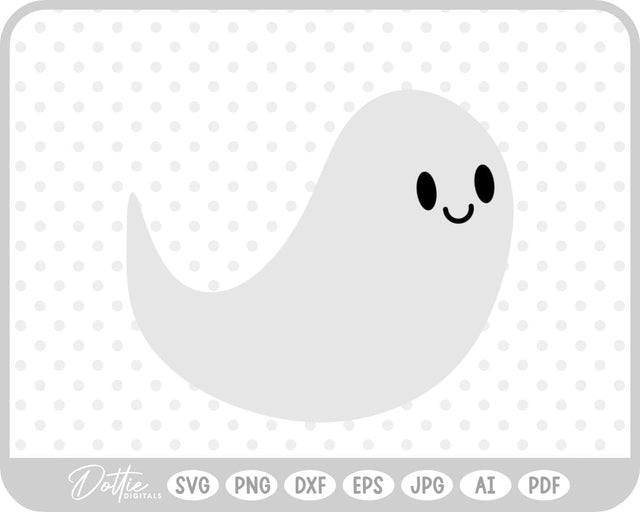Ghost Halloween SVG DottieDigitals 