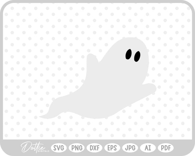 Ghost Halloween SVG DottieDigitals 