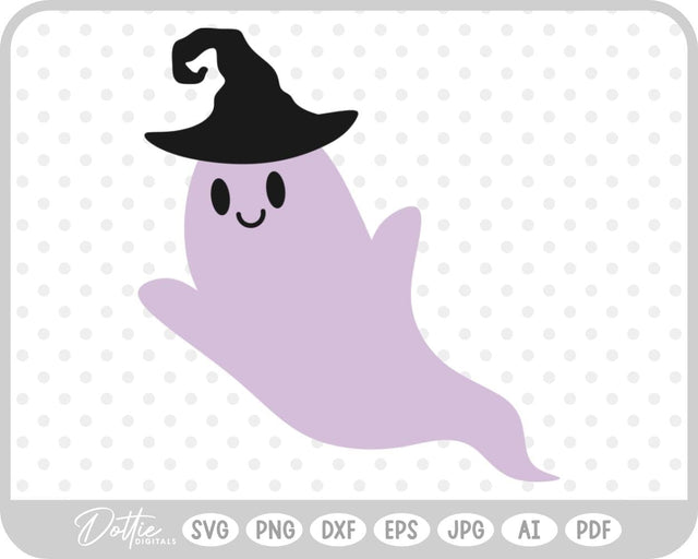 Ghost Halloween SVG DottieDigitals 