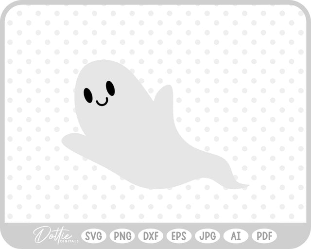 Ghost Halloween SVG DottieDigitals 