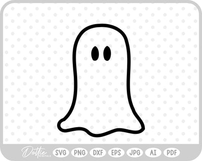 Ghost Halloween SVG DottieDigitals 