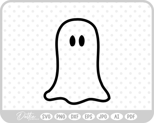 Ghost Halloween SVG DottieDigitals 