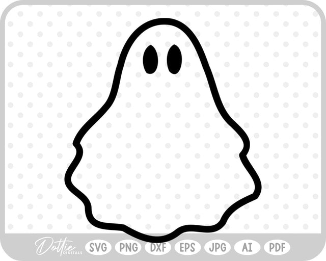 Ghost Halloween SVG DottieDigitals 
