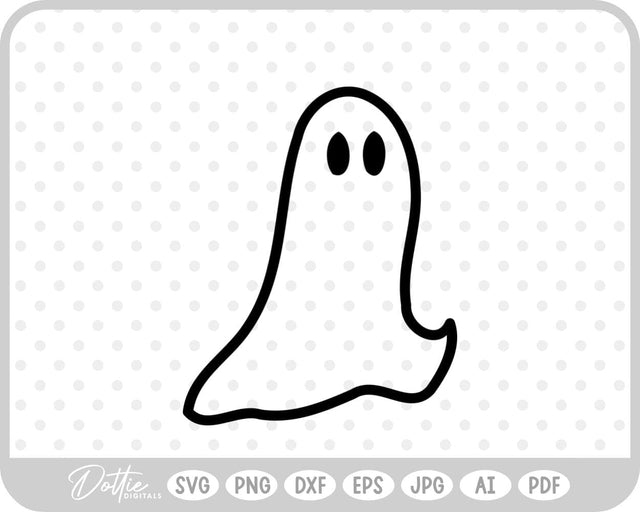 Ghost Halloween SVG DottieDigitals 
